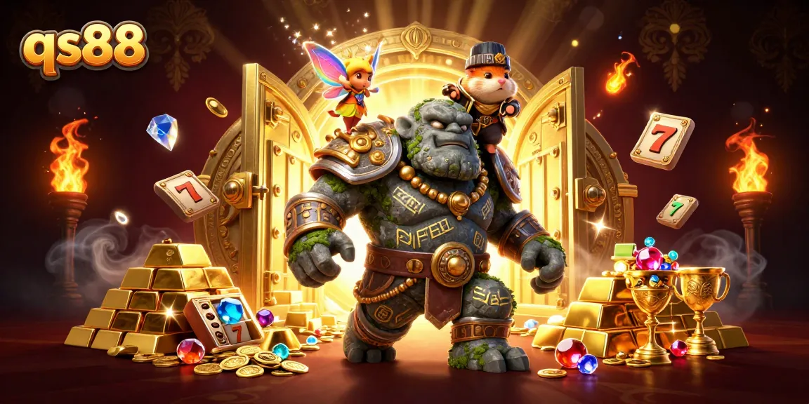 Experience exciting wins with qs88, featuring thrilling slots, characters and sparkling treasures.