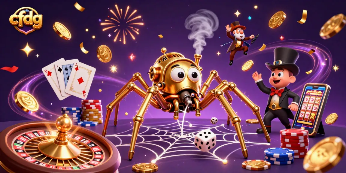 Engage in 789BET adventures with cfdg's vibrant 3D casino illustration full of action.