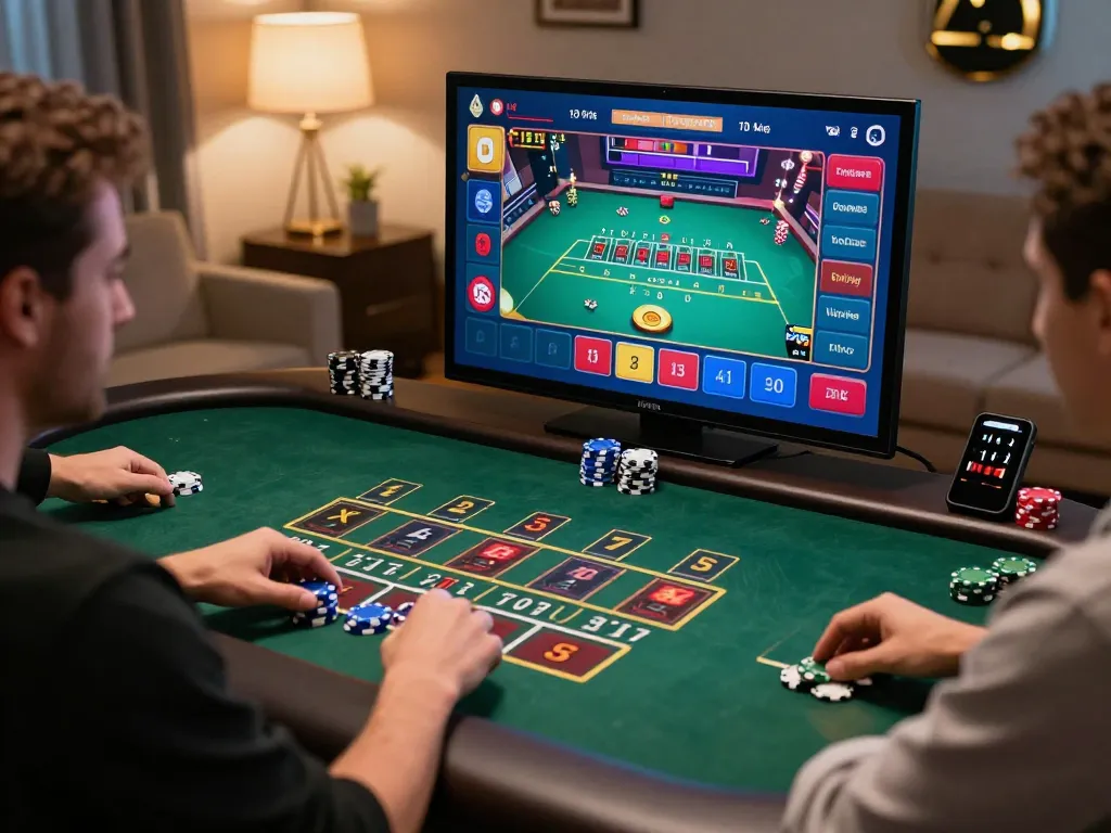 Engaging players enjoy the live dealer game experience at RR88 while betting online from home.