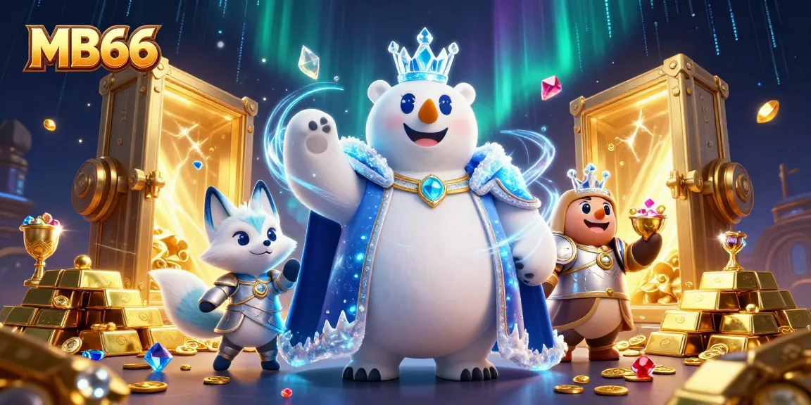 Discover rich jewels and treasures at MB66 casino with an ice king polar bear and a snow fox.
