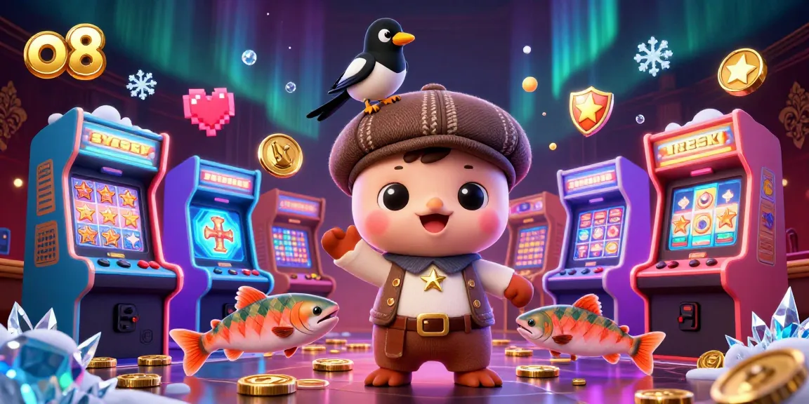 Win thrilling jackpots at o8 with vibrant 3D characters exploring the colorful casino world.