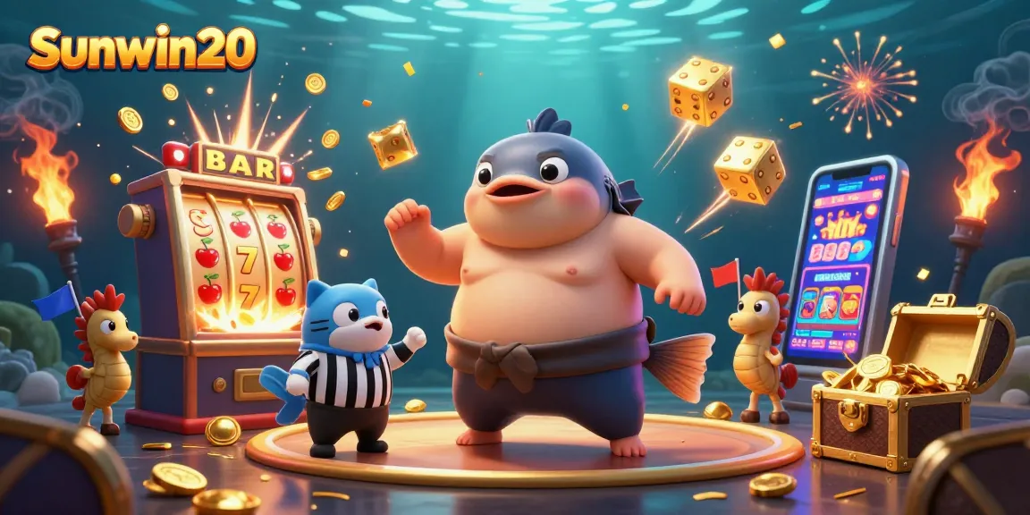 Win big with Sunwin20 as a fugu sumo wrestler highlights casino excitement