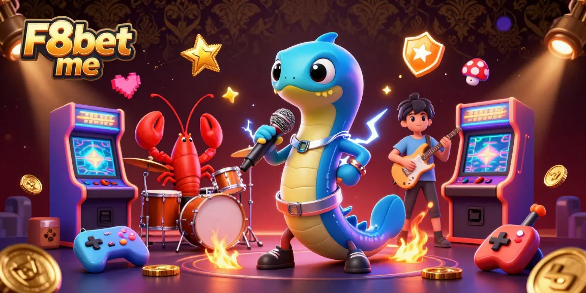 Experience high-energy fun with F8bet me in an underwater casino featuring a DJ electric eel!